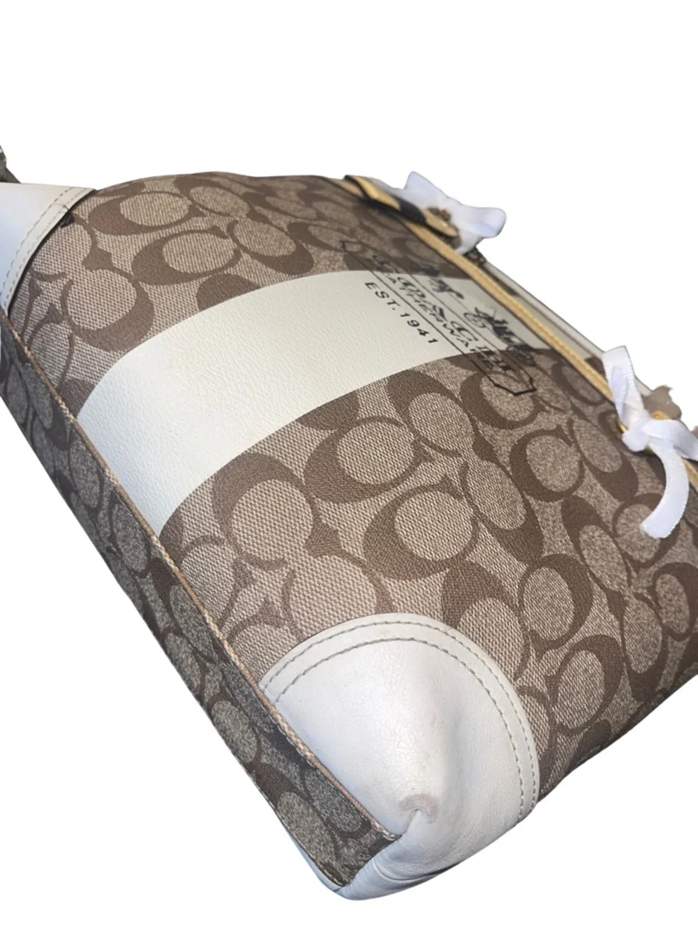 Coach Heritage Stripe Tote - Picture 10 of 17